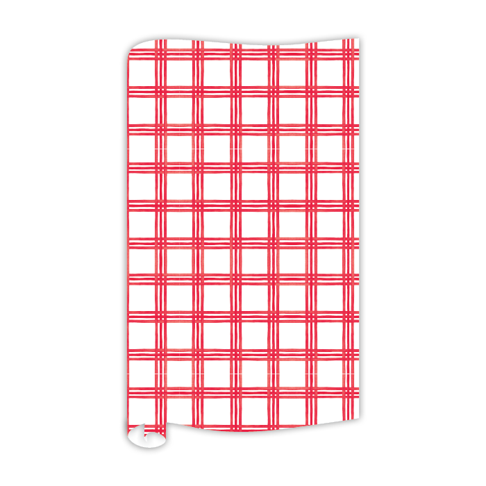 Wrapping Paper | Red Windowpane Plaid
