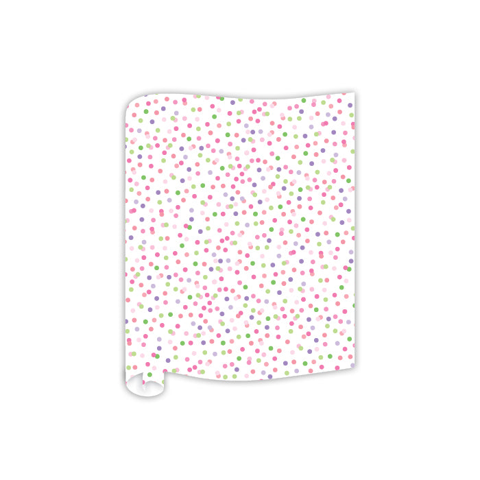 Table Runner | Pink Green & Purple Confetti Polka Dots