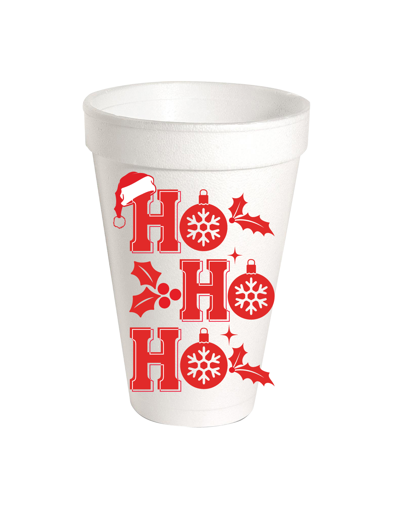 Styrofoam Cups | Red Ho Ho Ho