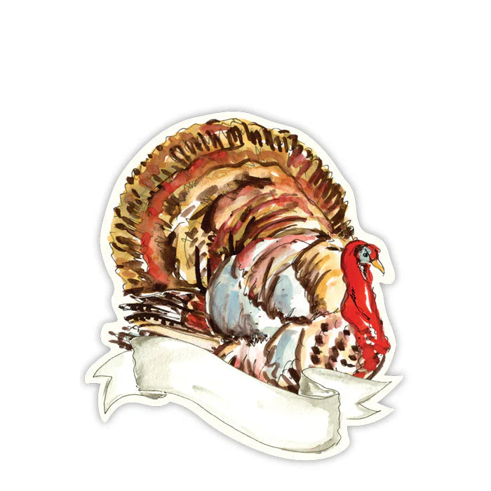 Turkey with Banner Die Cut Accents