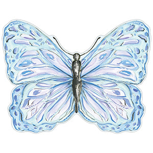 Handpainted Blue Butterfly Shape Posh Die-Cut Placemat