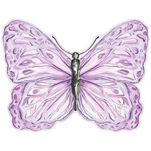 Handpainted Lavender Butterfly Shape Posh Die-Cut Placemat