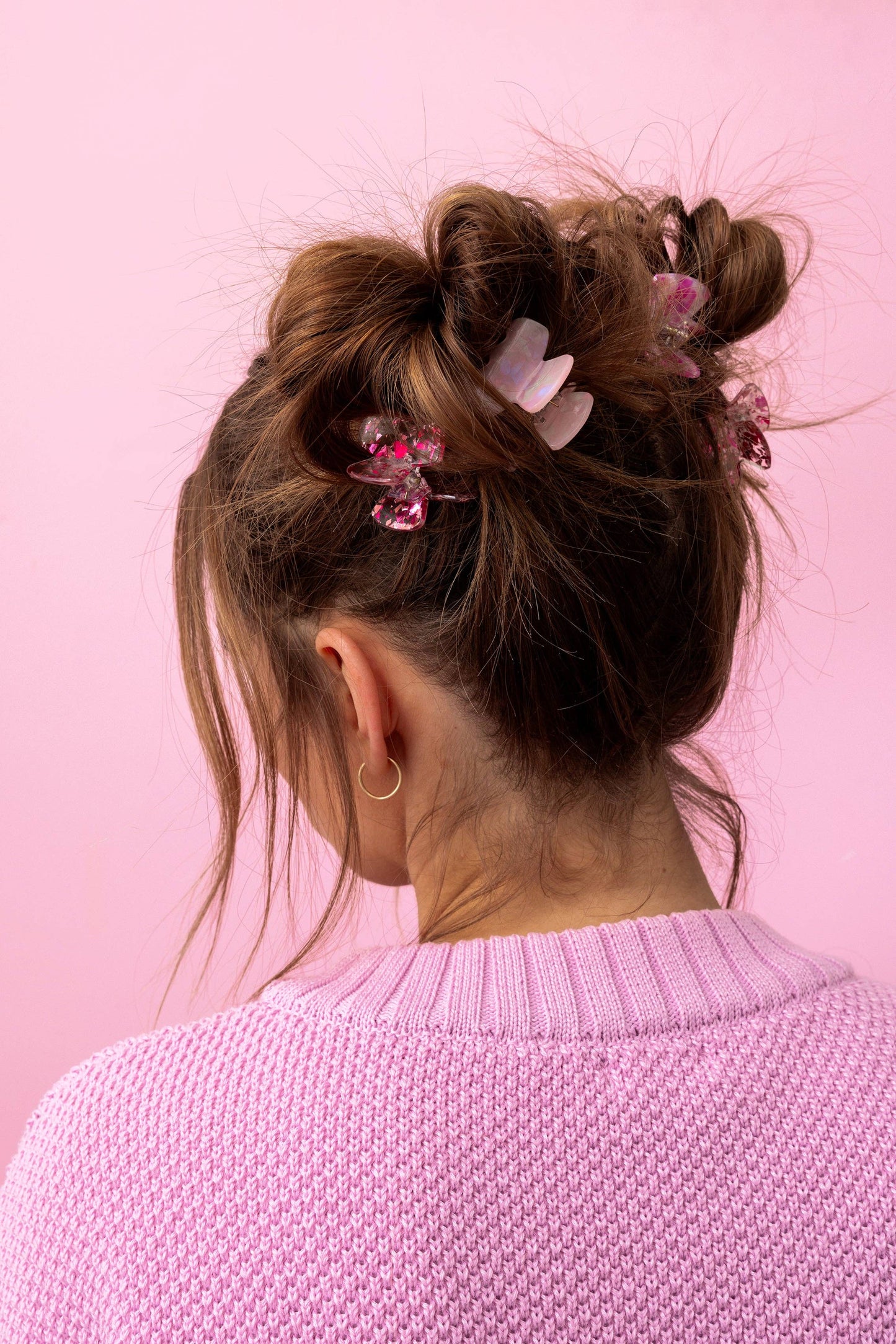 Mini Claw Hair Clip Set | Asst Pinks