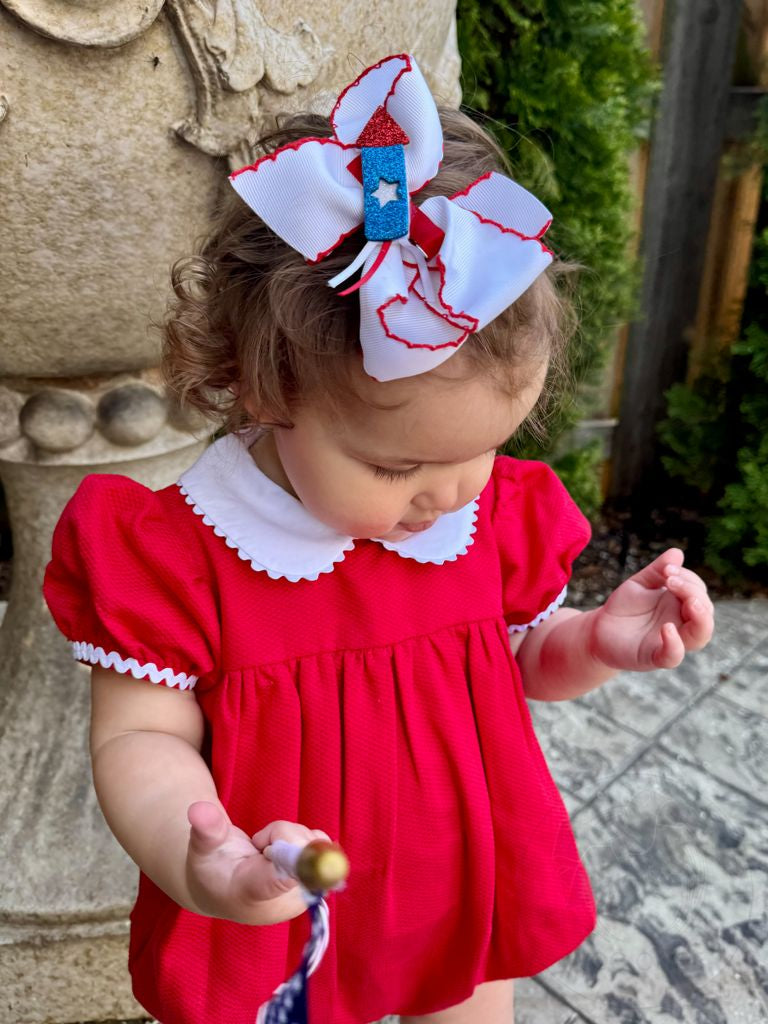 Glitter Patriotic Hair Clips