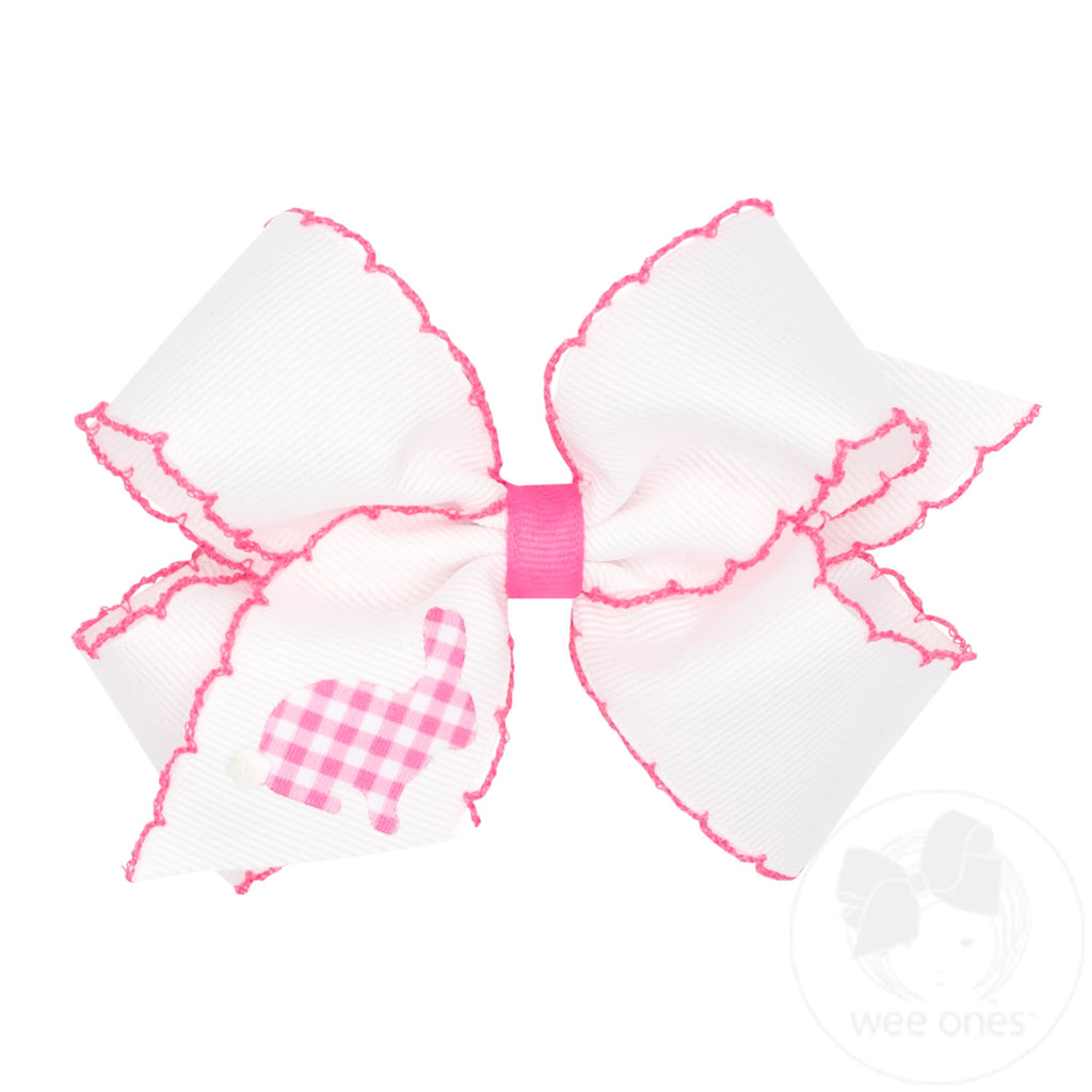 Medium Grosgrain Bow | Gingham Bunny