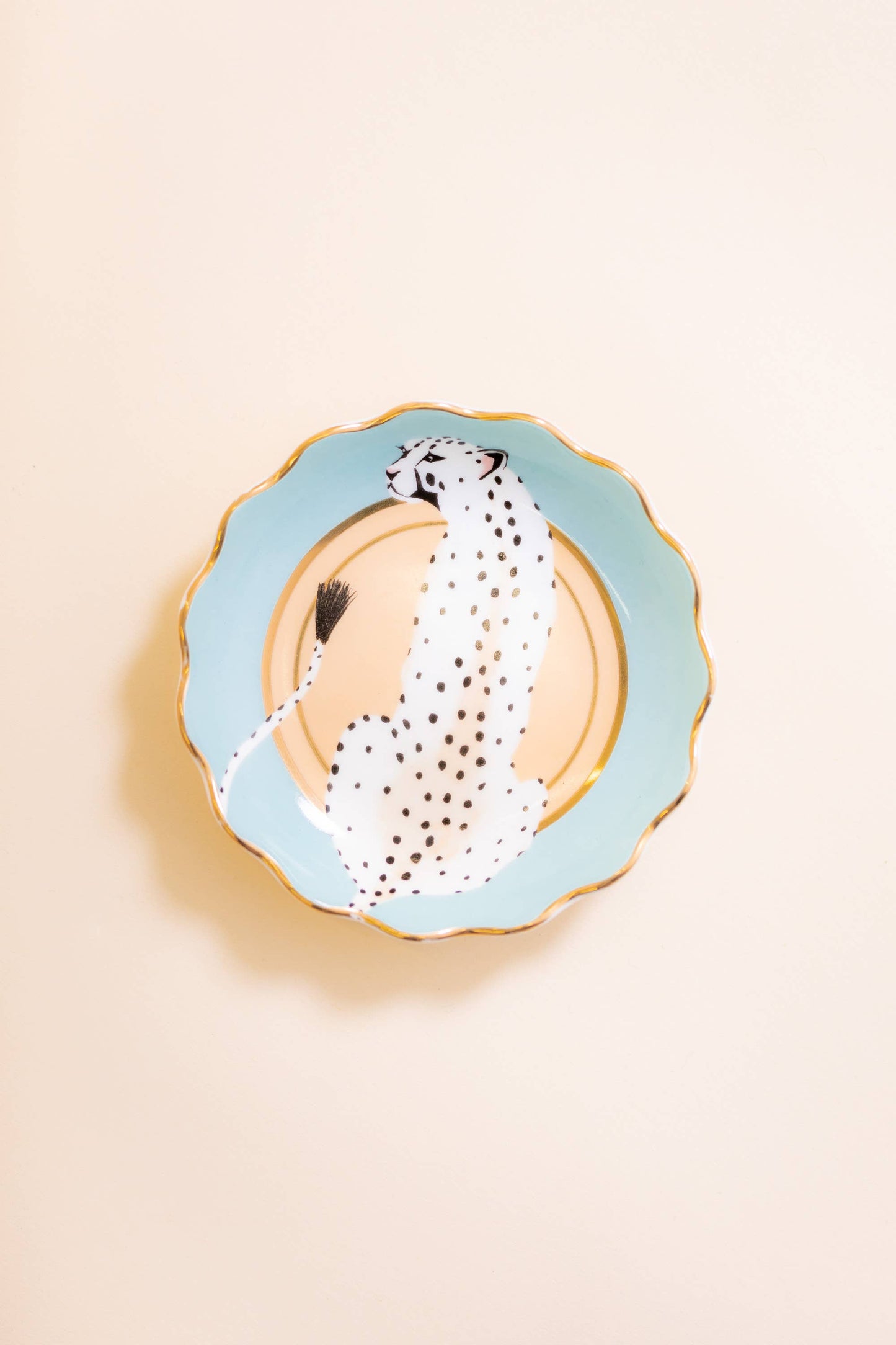 Cheetah Round Trinket Dish