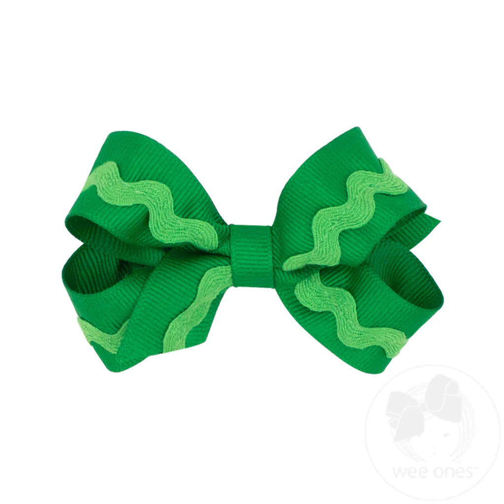 Mini Grosgrain Bow with Ric-Rac