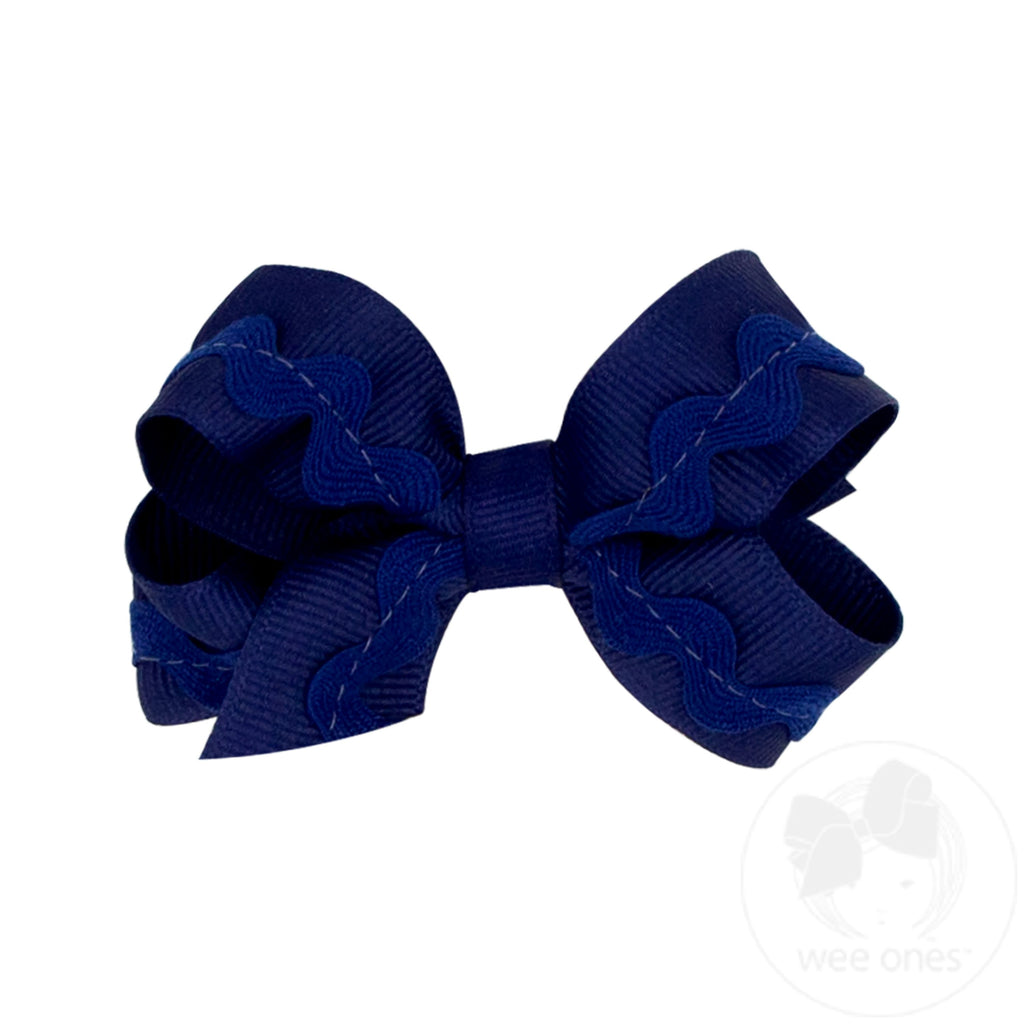 Mini Grosgrain Bow with Ric-Rac