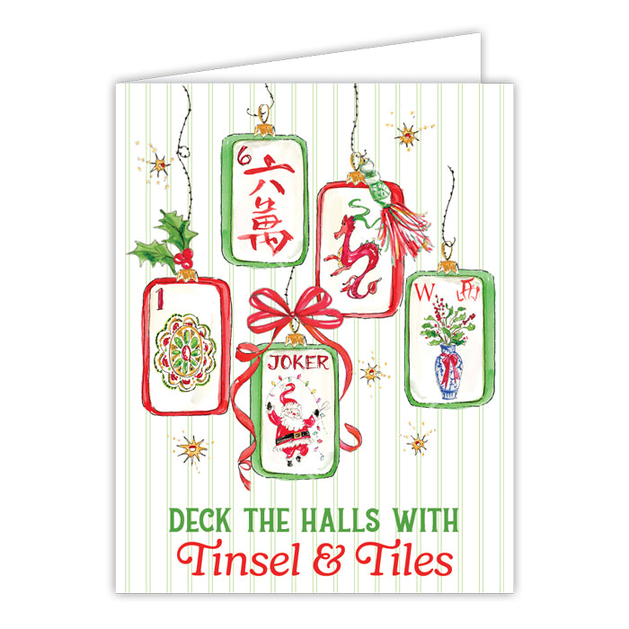 Greeting Card Set | Deck The Halls Mahjong