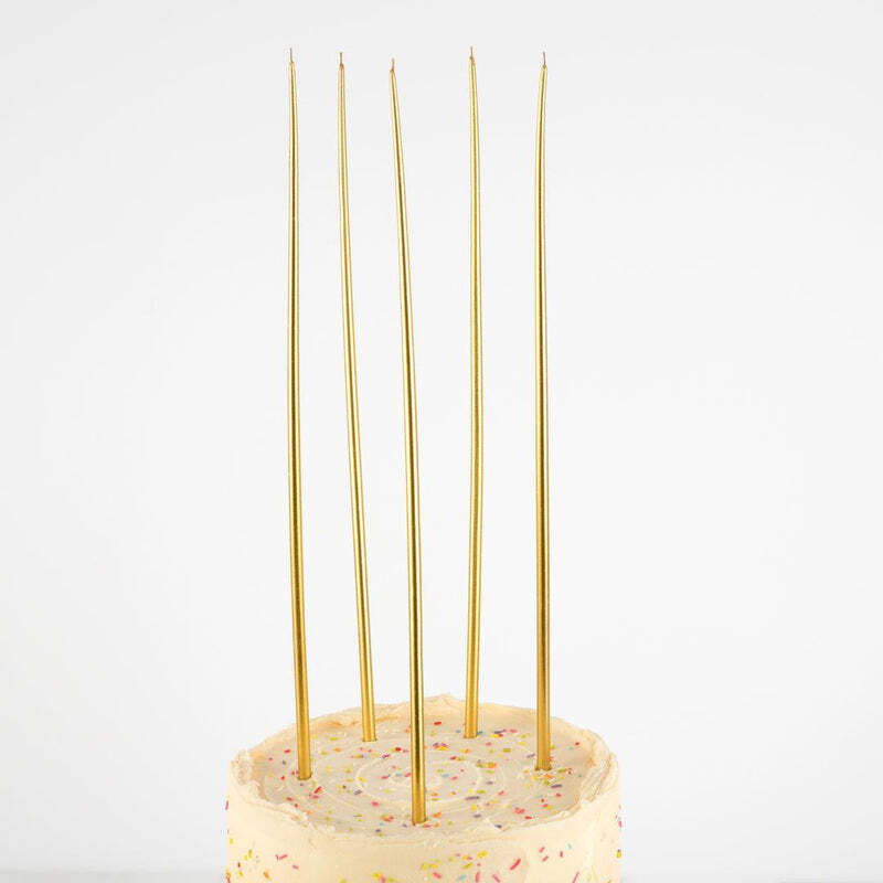 Gold Super Tall Tapered Candles