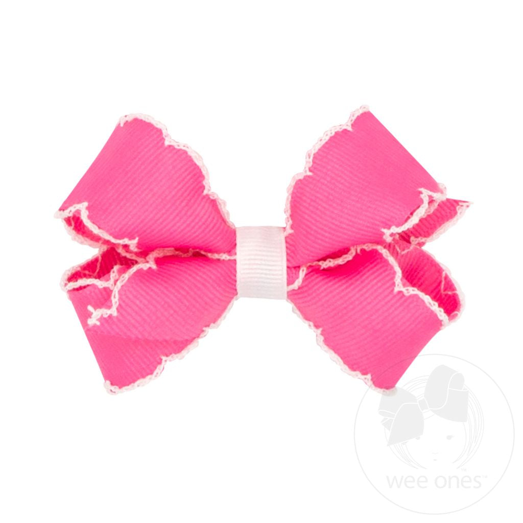 Mini Classic Grosgrain Moonstitch Bow