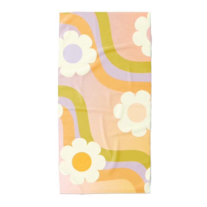 Beach Towel | Wavy Daisy