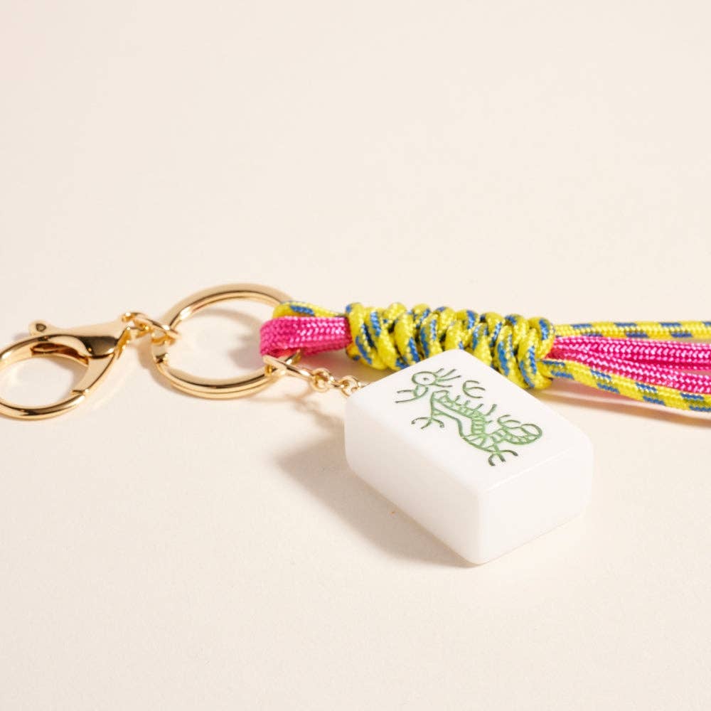 Mahjong Dragon Tile Cord Bag Charm