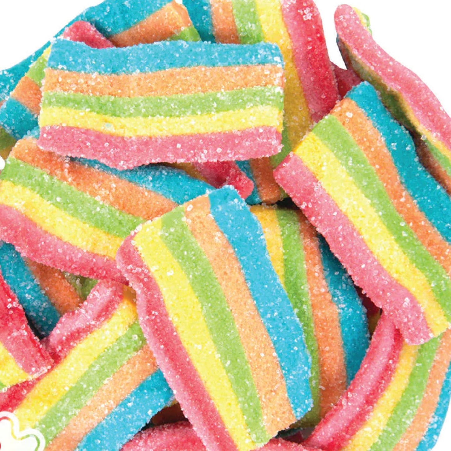 Candy Sugar Stacks | Sour Rainbow Belt Bites