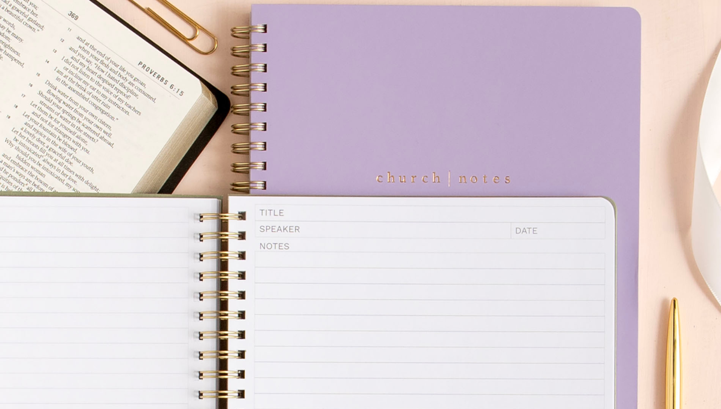 Church Notebook with Maps | Lilac