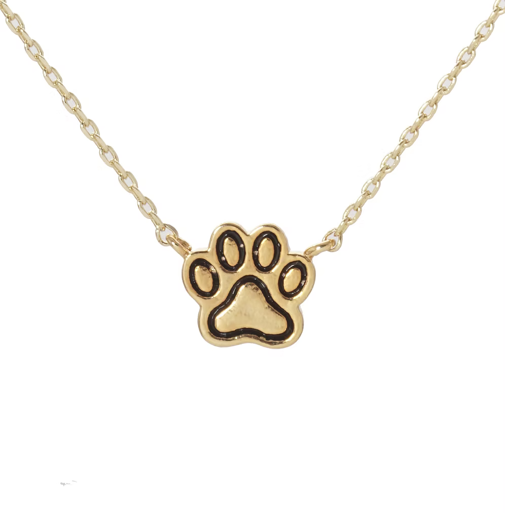 Paw Print On My Heart Necklace