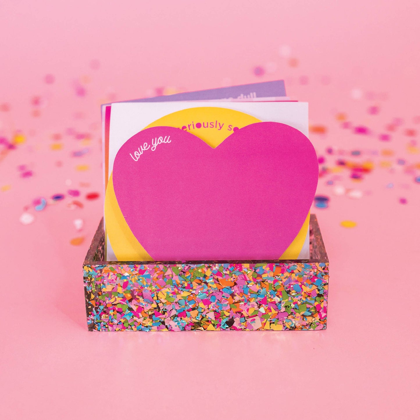 Business Card Holder - Colorful Confetti