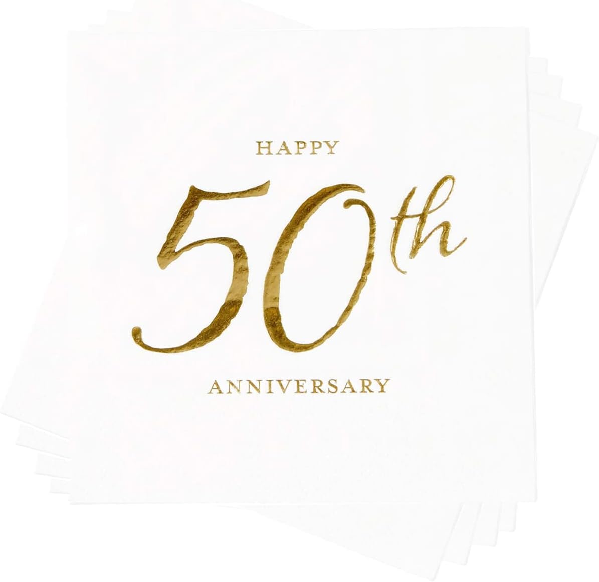 50th Anniversary Beverage Napkin