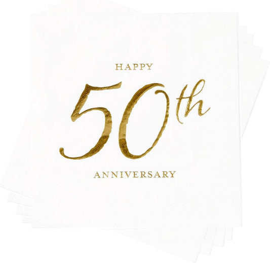 50th Anniversary Beverage Napkin