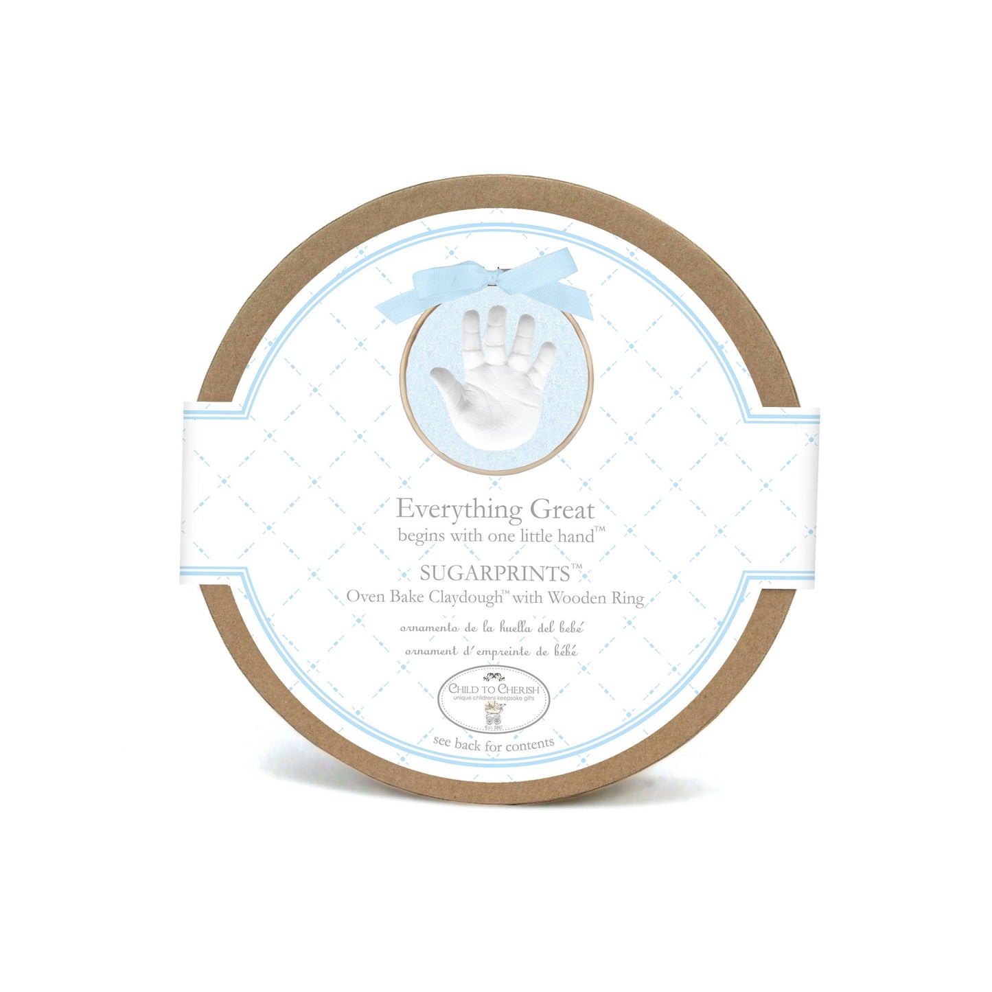 Blue Sugarprints-Glitter Handprint Kit