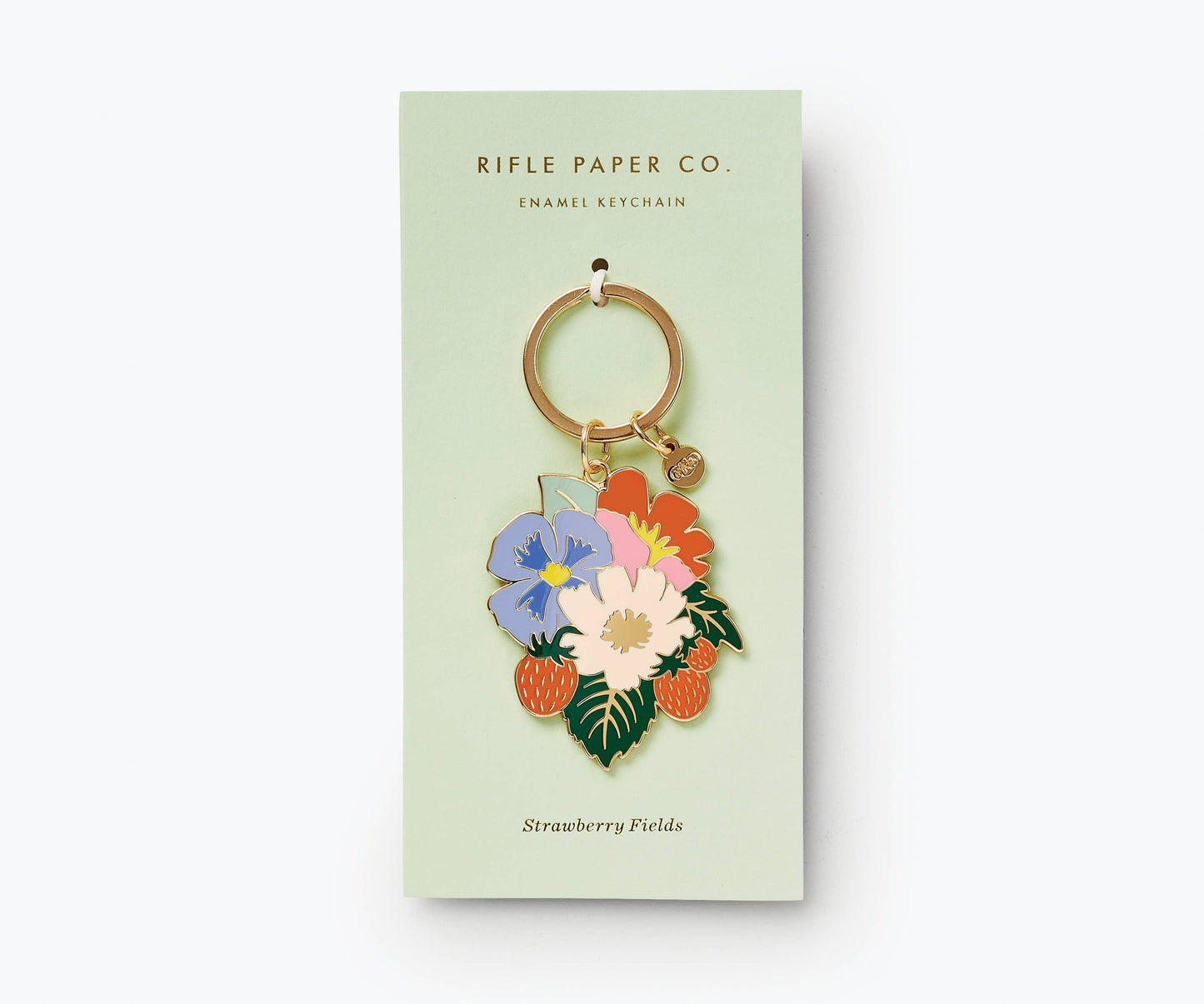 Strawberry Fields Enamel Keychain