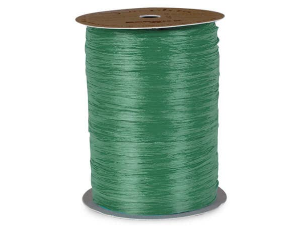 Matte Raffia Ribbon: Jungle Green