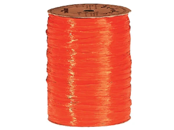 Pearlized Raffia Ribbon: Orange