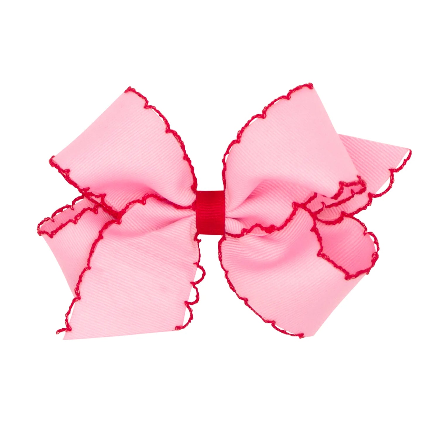 Mini King Grosgrain Bow with Contrasting Moonstitch