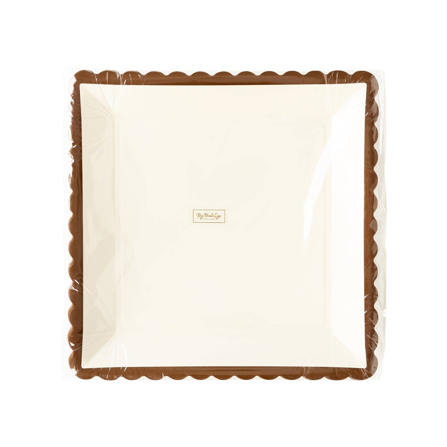 Brown Ruffle Edge Plate 12"