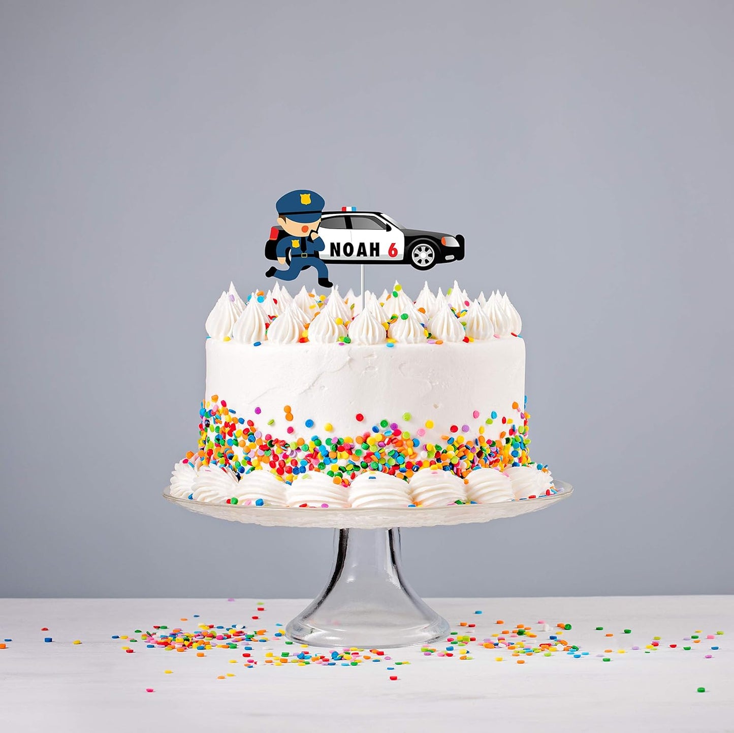 Cops & Robbers Cake Topper