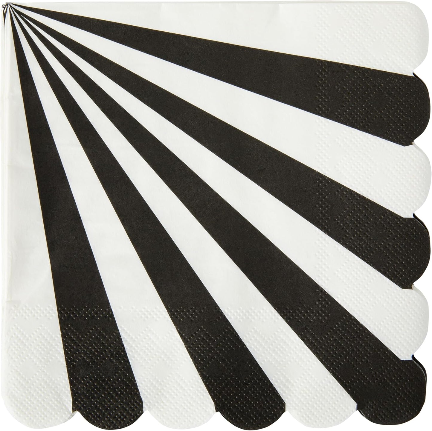Black & White Pinwheel Beverage Napkin