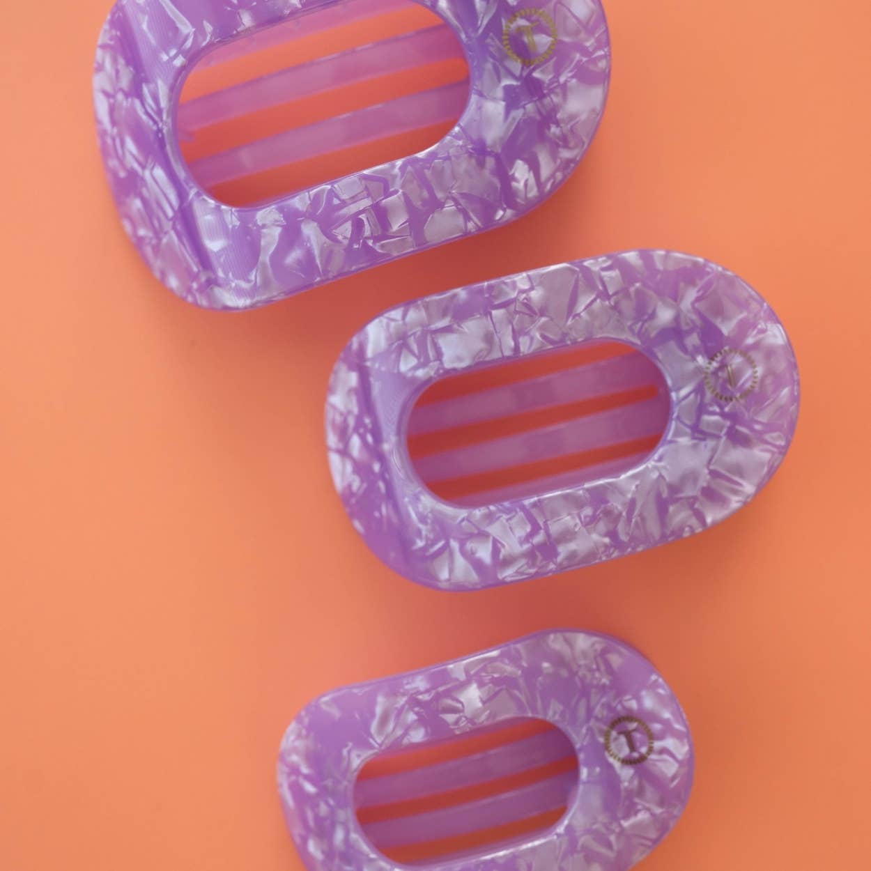 Flat Round Hair Clip | Large | Lavender Mist