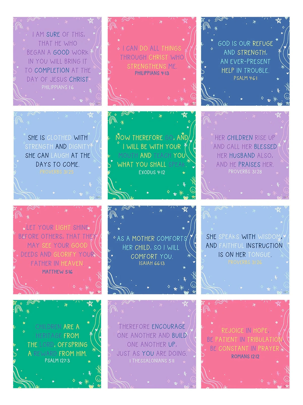 Verses For Mothers Card Set