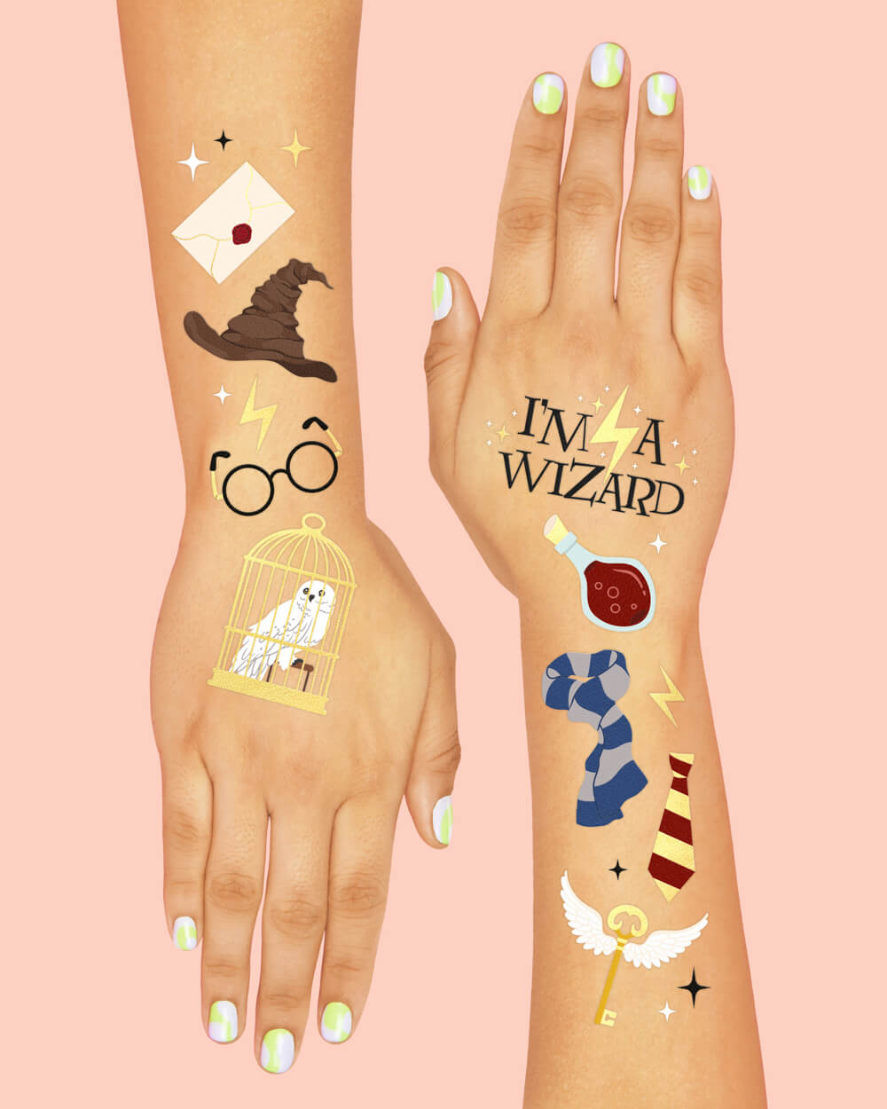 Wizard Foil Temporary Tattoos