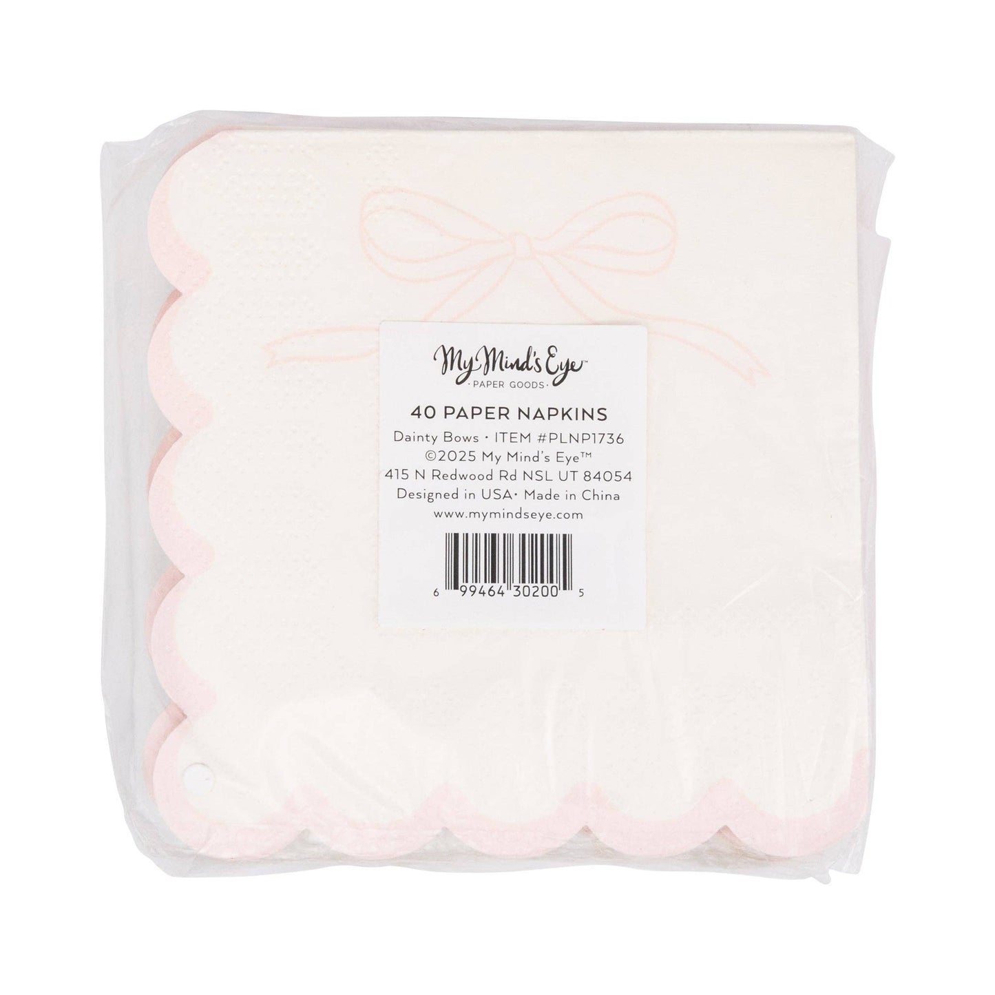 Pink Dainty Bows Cocktail Napkin