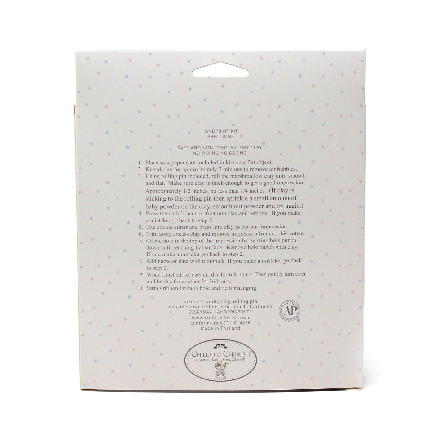 Handprint Kit | Air Dry Marshmallow Clay