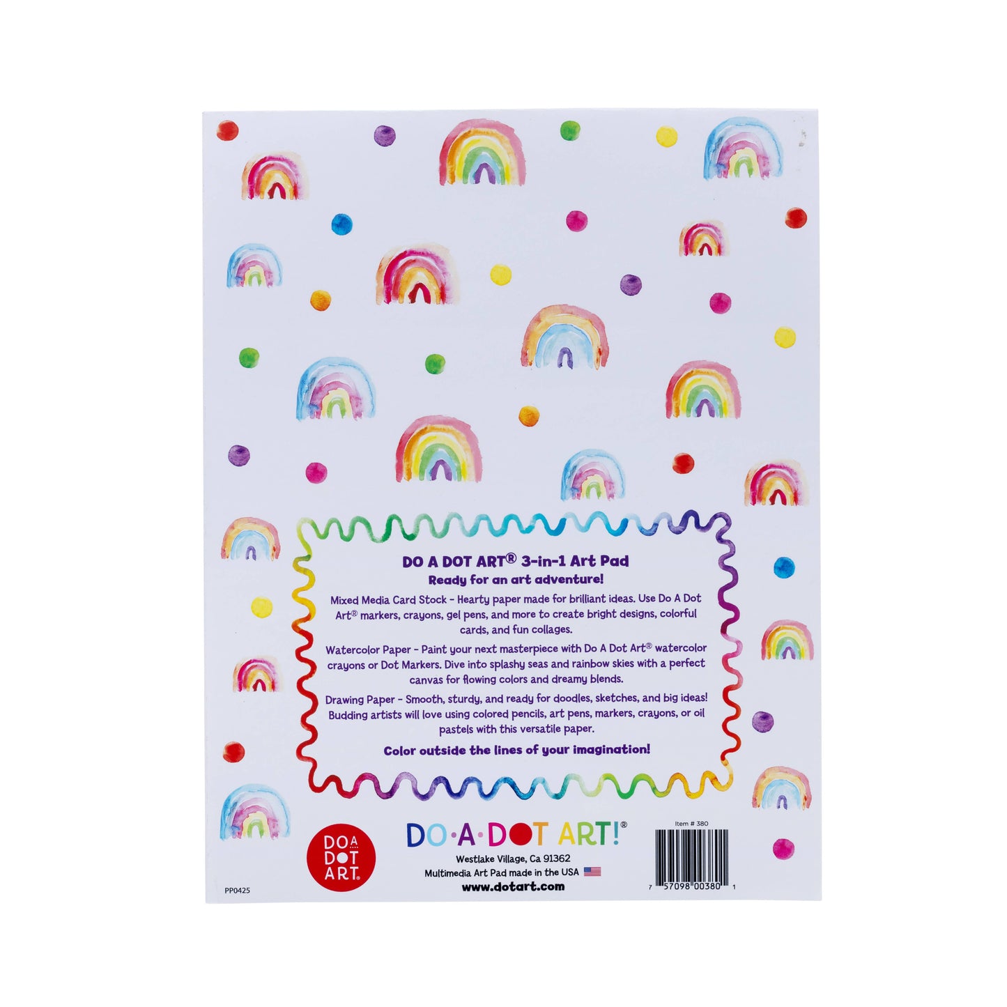 Rainbow Bright Multimedia Art Pad