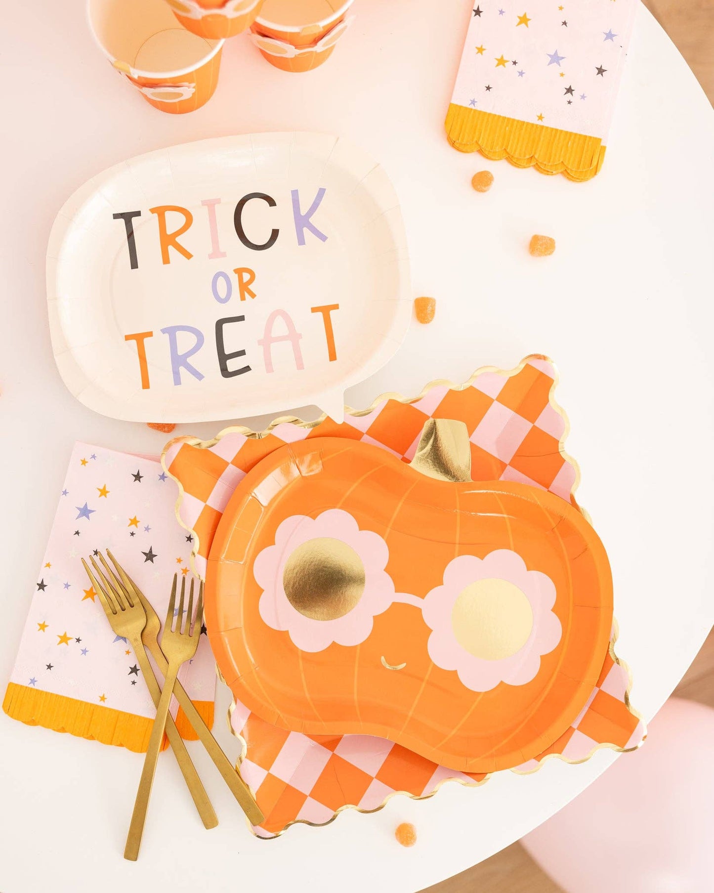 Groovy Pumpkin Shaped Plate