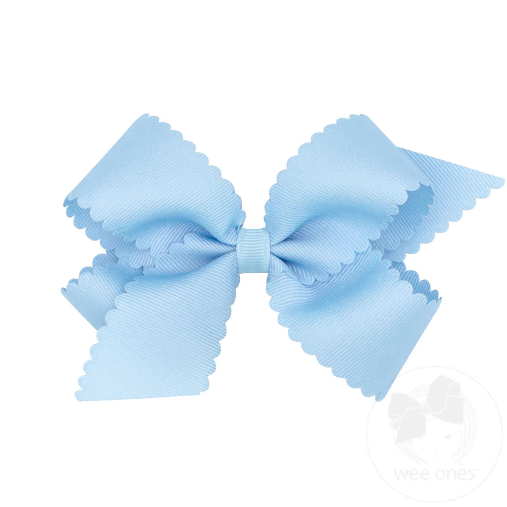 Medium Grosgrain Bow with Scalloped Edge