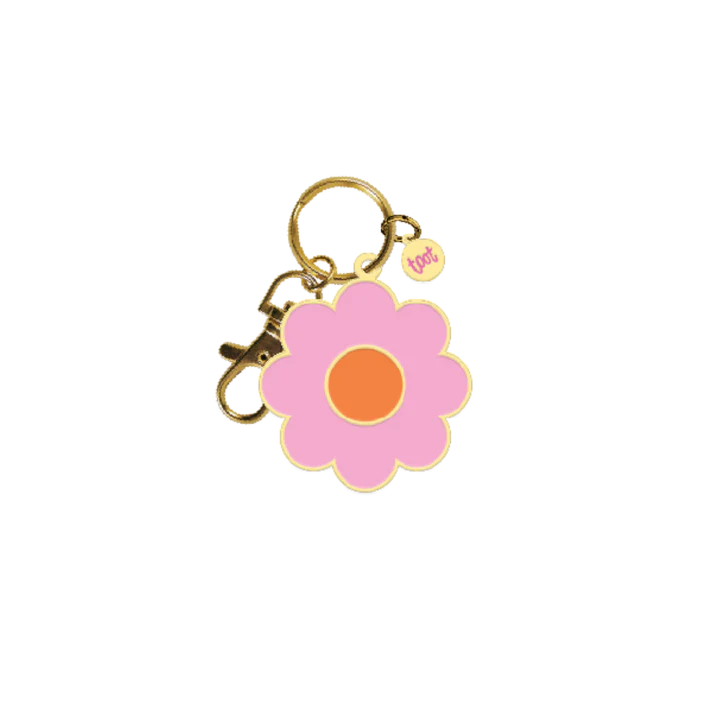 Key Charm | Pink Daisy