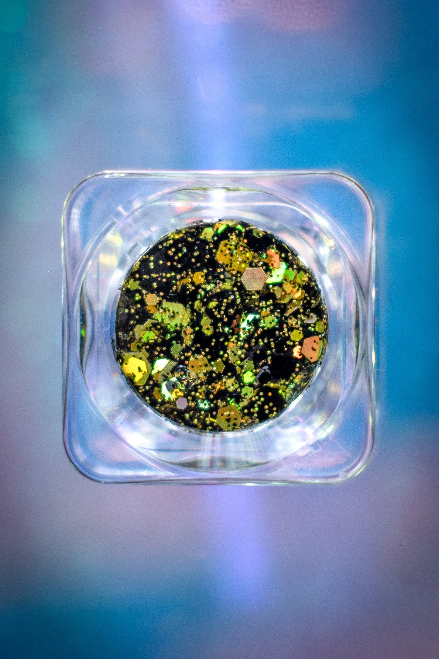 Black & Gold Glitter Gel