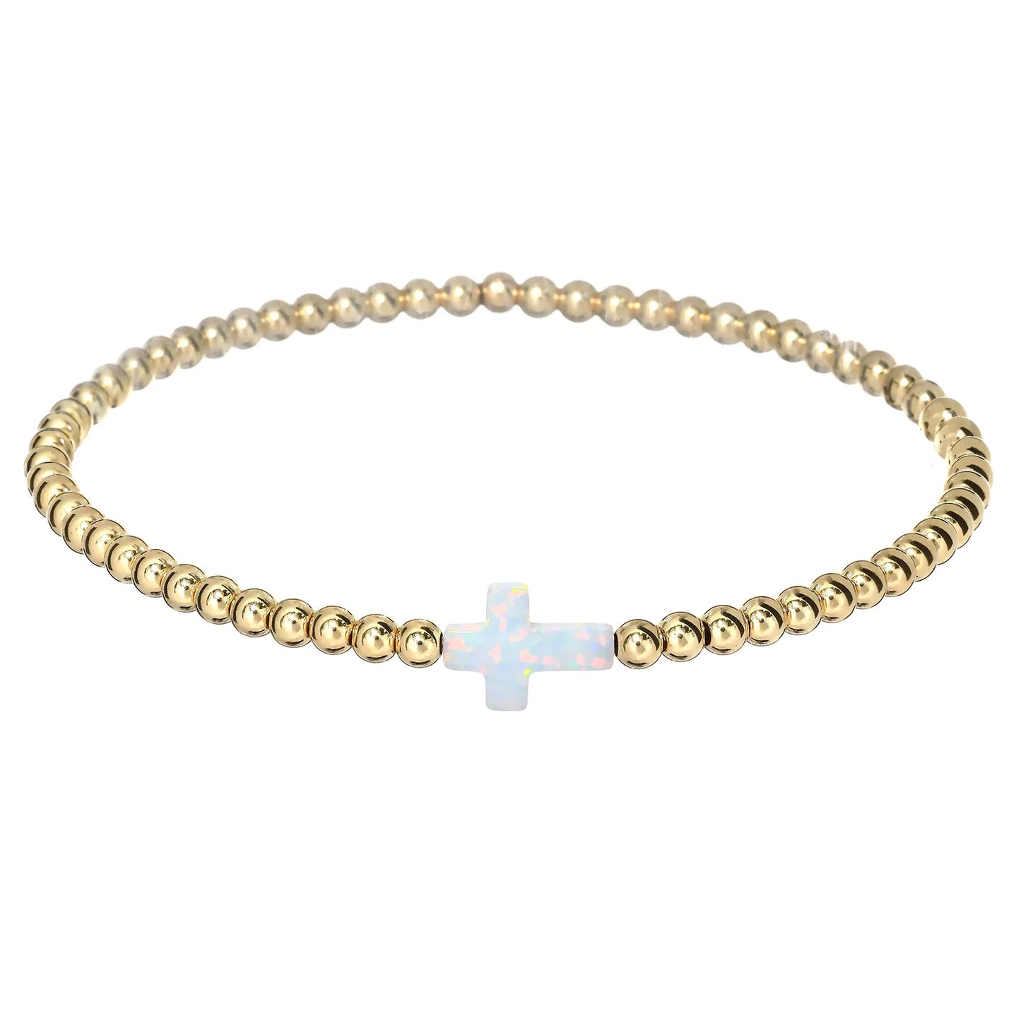 Opal Cross Bracelet