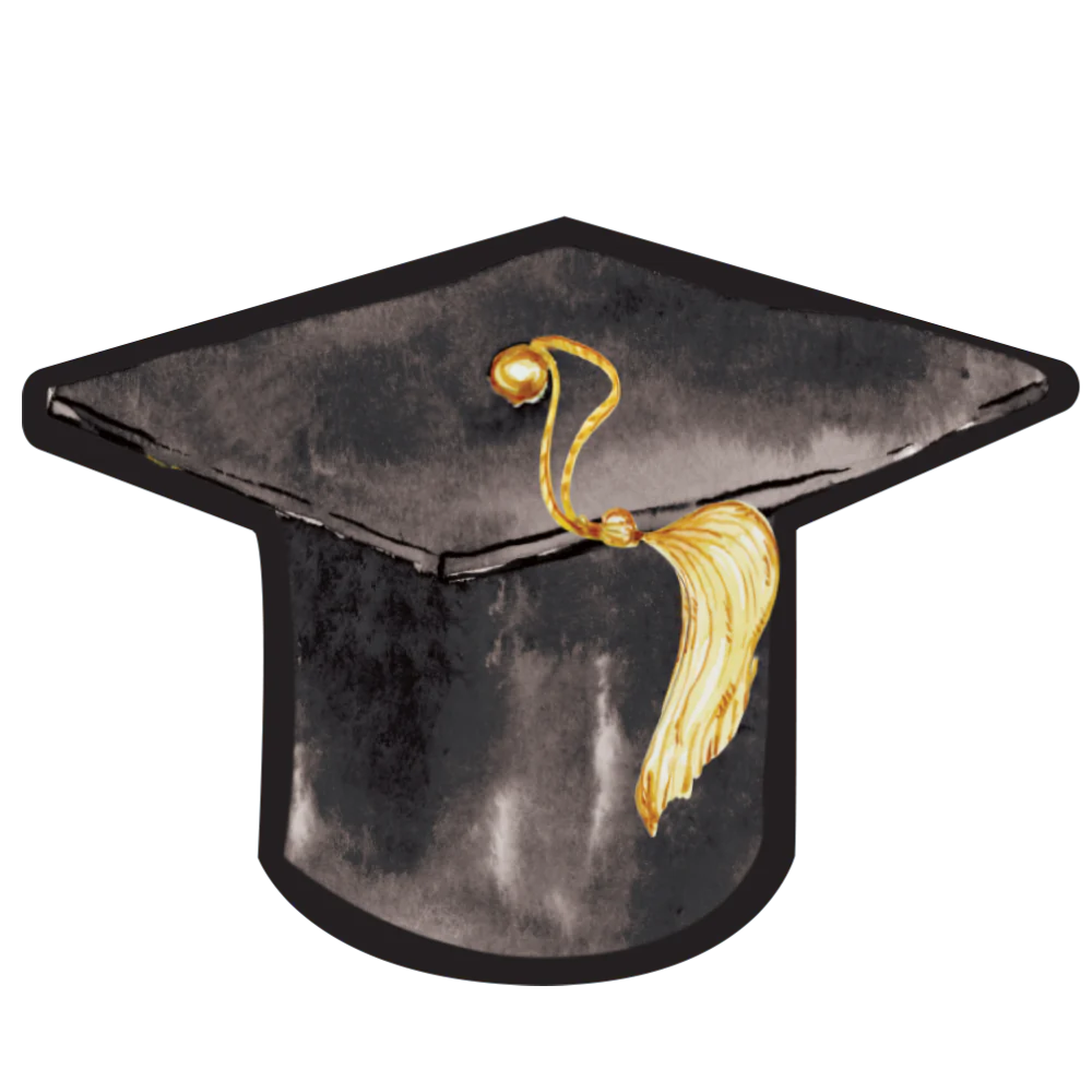 Graduation Hat Plate