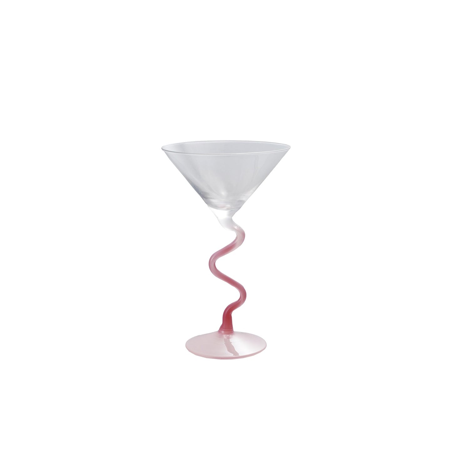 Wavy Stem Martini Glass