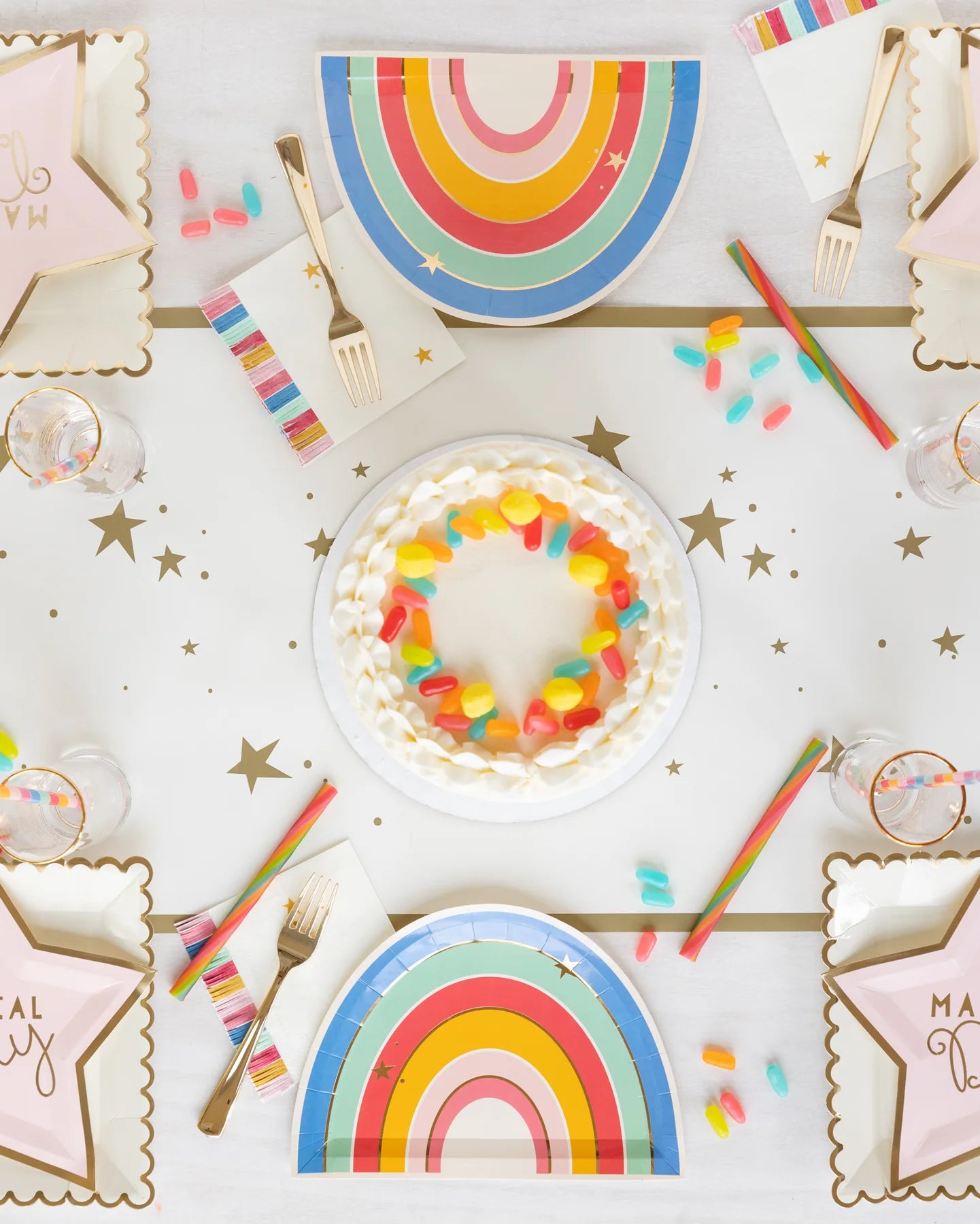 Magical Rainbow Plates