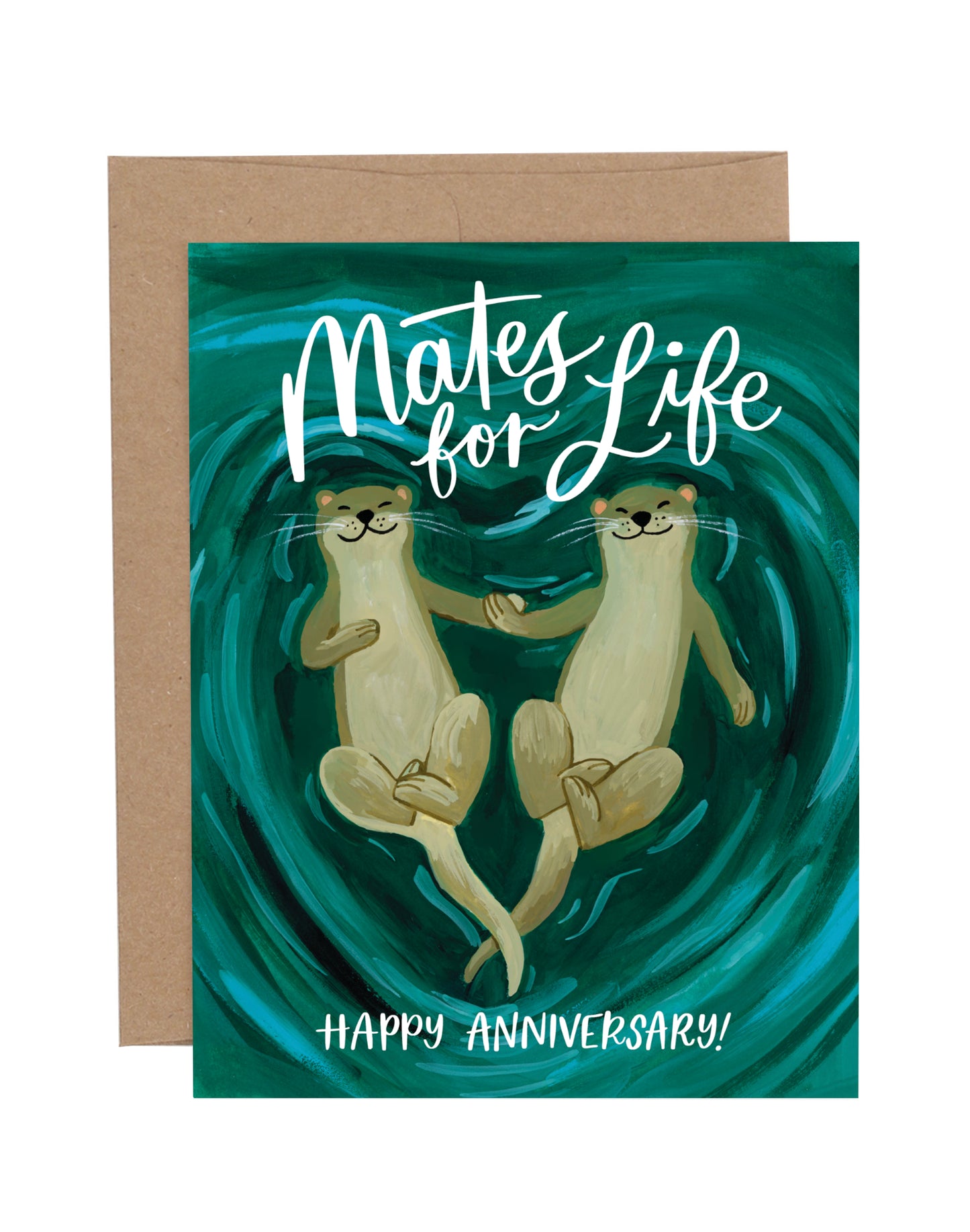 Otters Anniversary Greeting Card