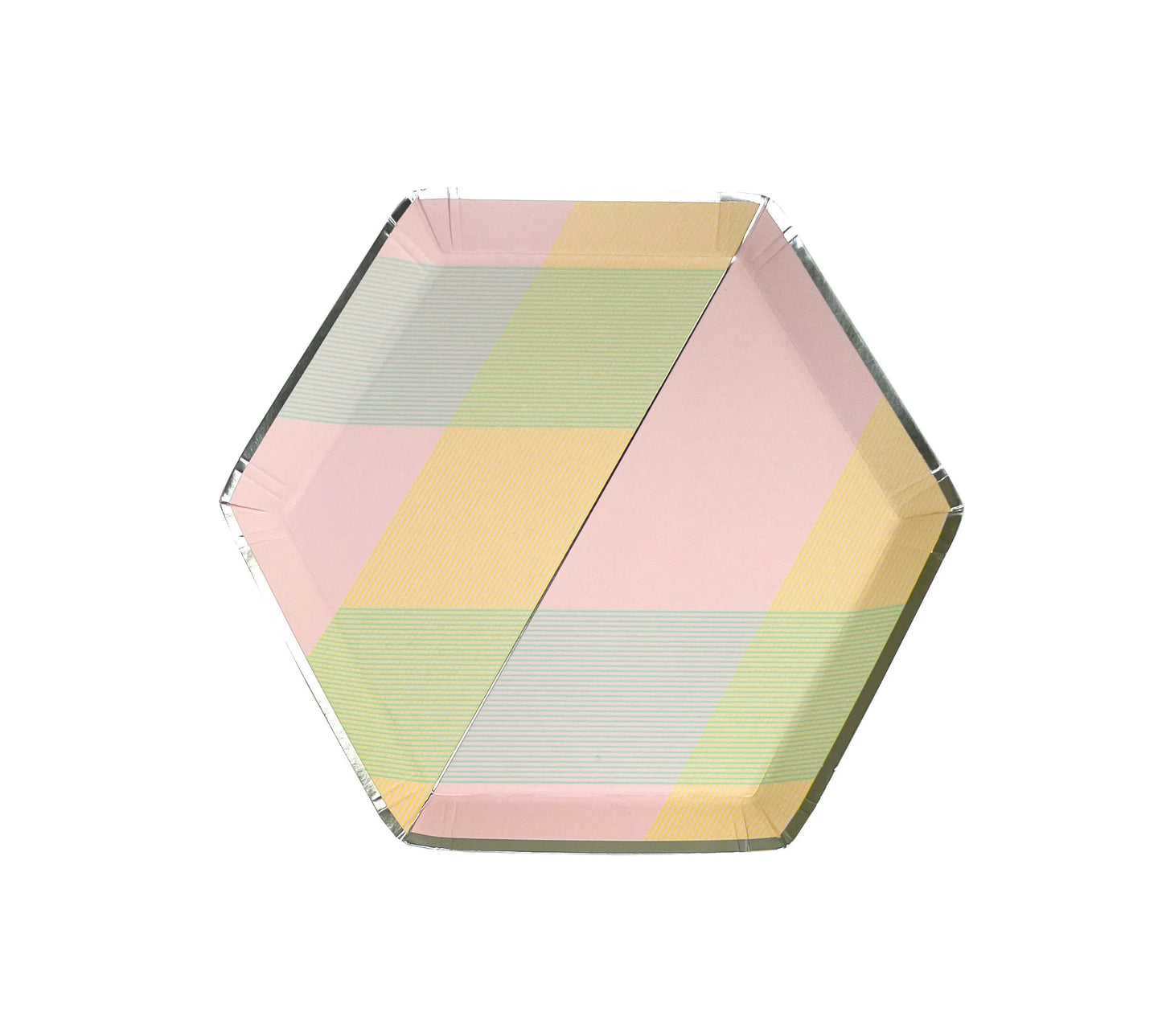Pastel Pink Plaid Small Plates