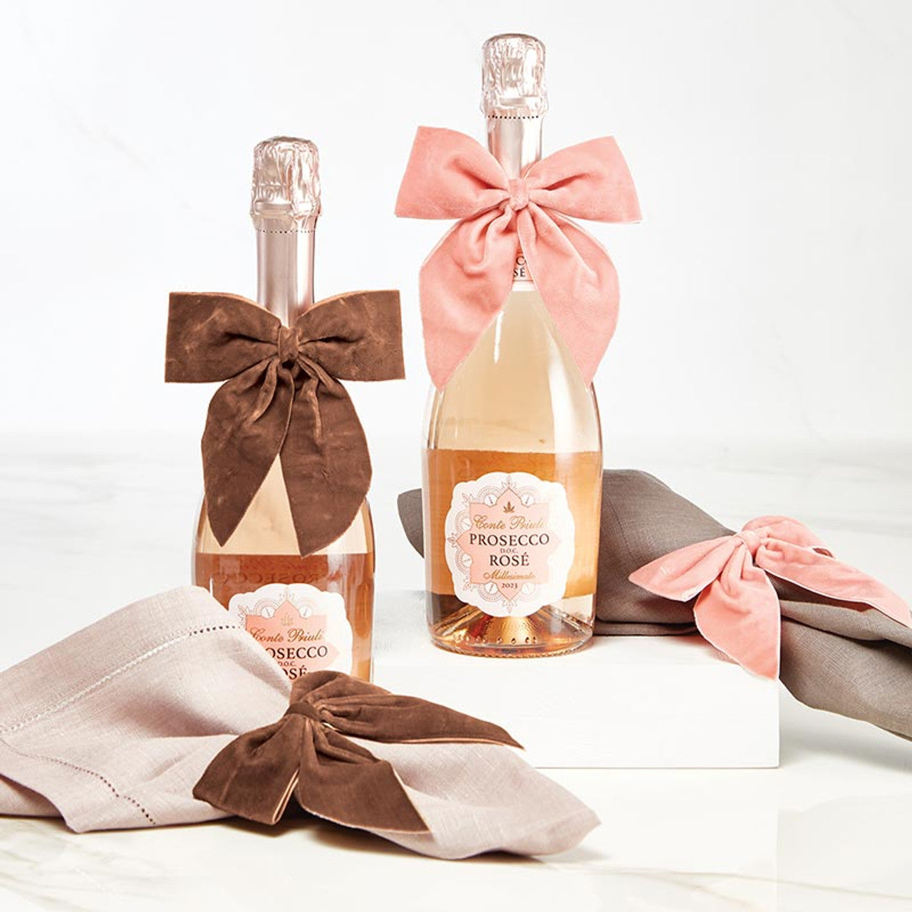 Velvet Bow Napkin Ties | Rose