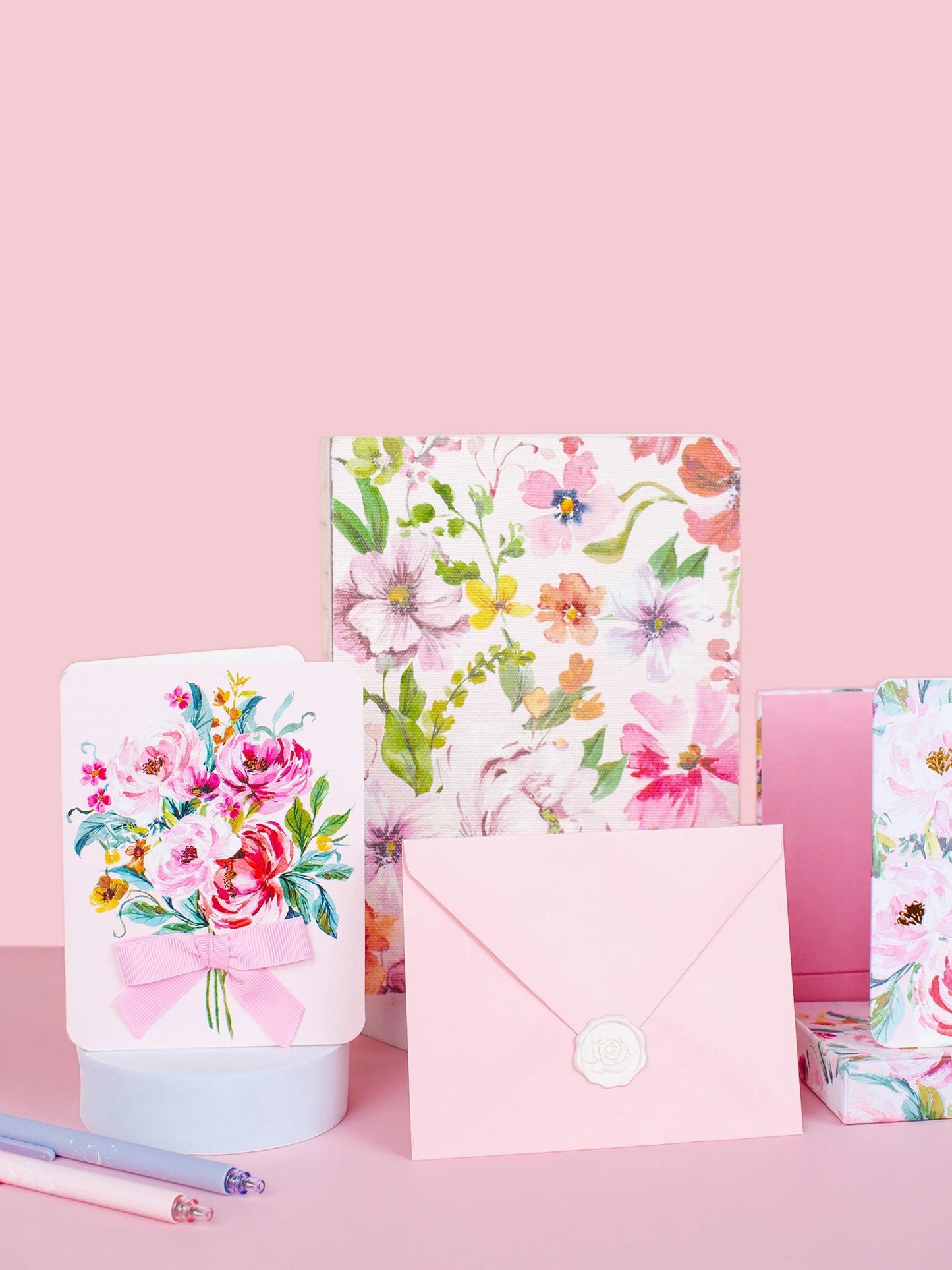 Bella Flora Note Card Set with Wax Seals