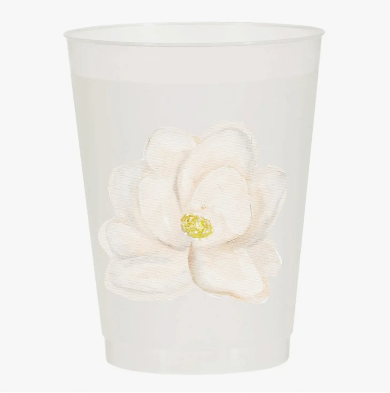 Magnolia Flower Frosted Cups